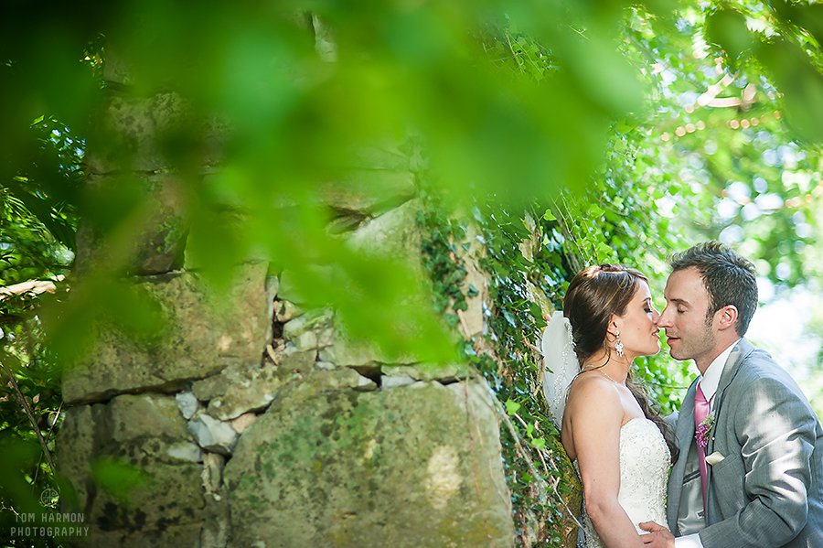 bride and groom at the Crossed Keys Inn