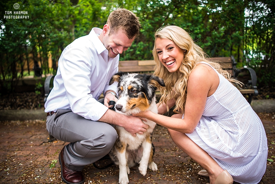 Couple and dog