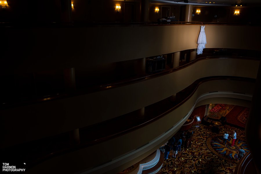 Turning stone wedding dress